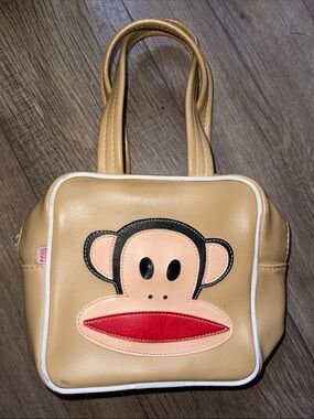 Paul Frank Tan Handbag with Pink & Red Monkey Face